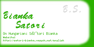 bianka satori business card